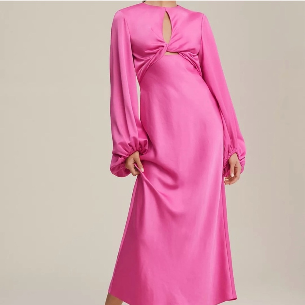 Significant Other Backless Longsleeve Column Gown